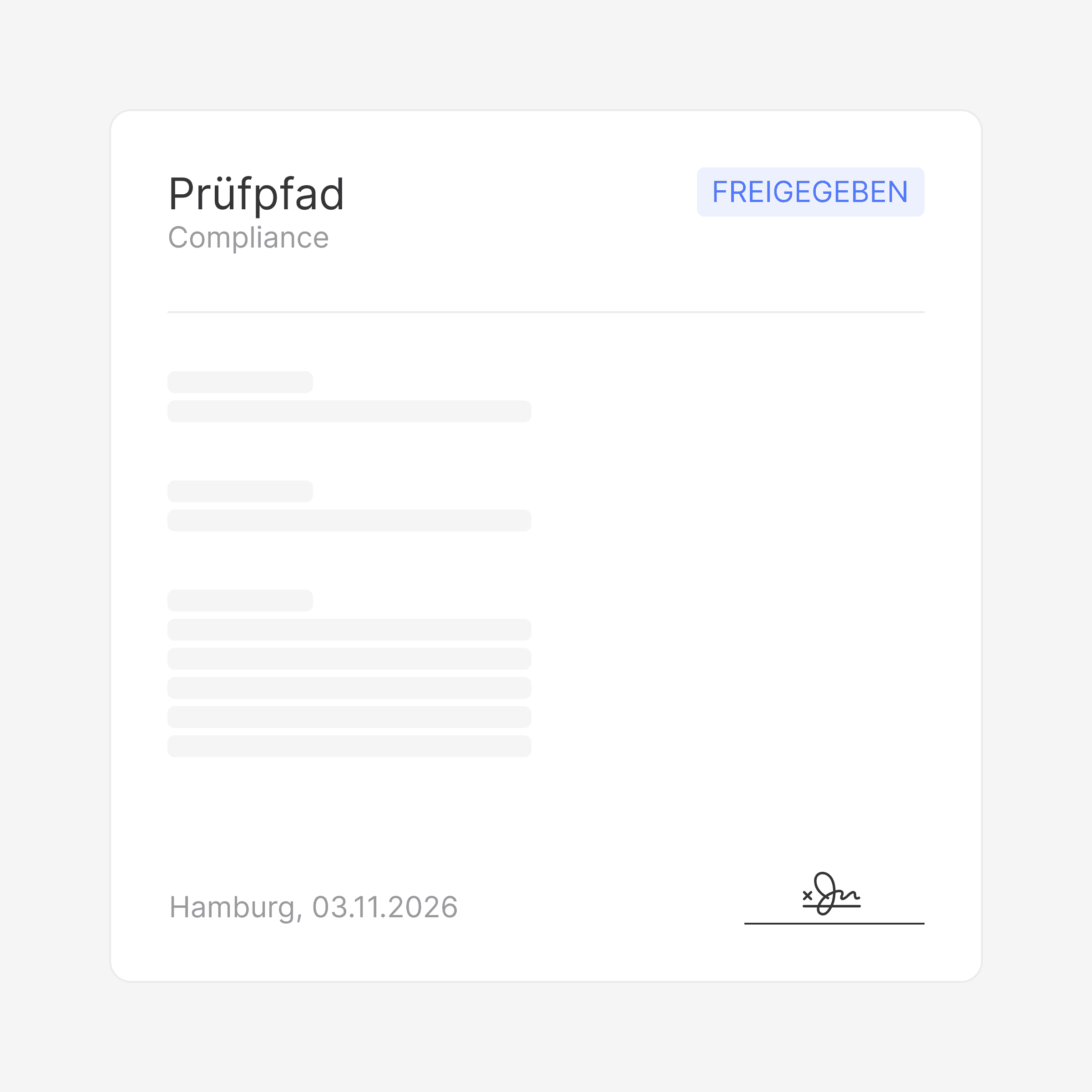 Bestätige Provisionen, löse Unklarheiten